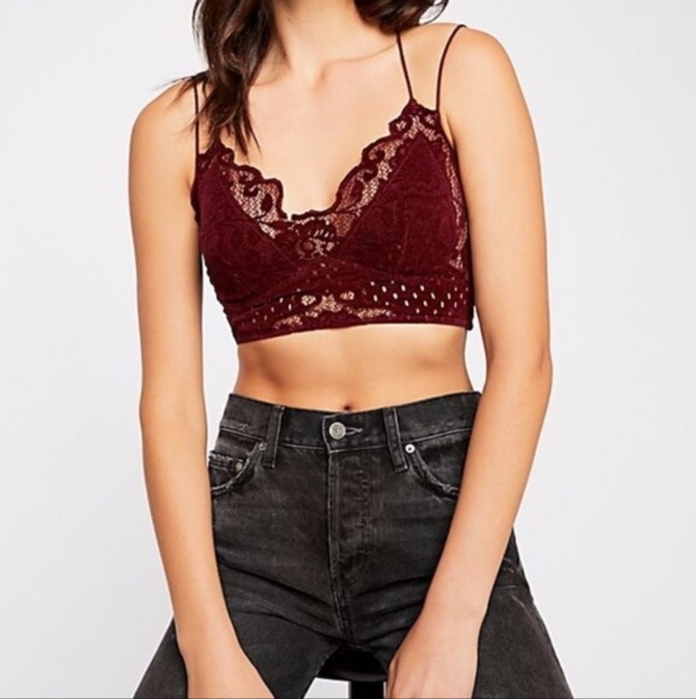 Free People Intemently Madonna burgundy Bralette (E-23)
